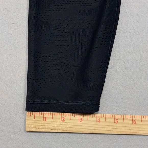 Athleta Pants Women Medium Black Leggings Phenom Camo 7/8 Tight Gym 28x24 - Picture 6 of 13